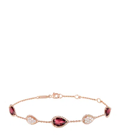 BOUCHERON ROSE GOLD AND DIAMOND SERPENT BOHÈME FIVE MOTIFS BRACELET