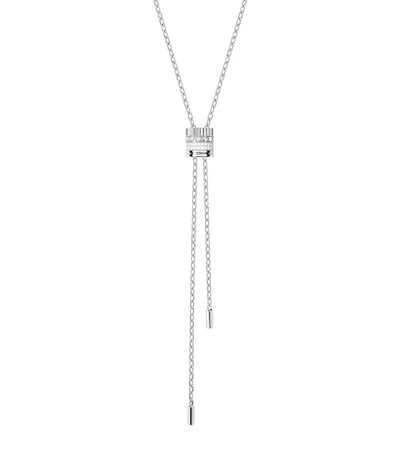BOUCHERON WHITE GOLD AND DIAMOND QUATRE DOUBLE WHITE EDITION TIE NECKLACE