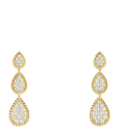 BOUCHERON YELLOW GOLD SERPENT BOHÈME PENDANT EARRINGS
