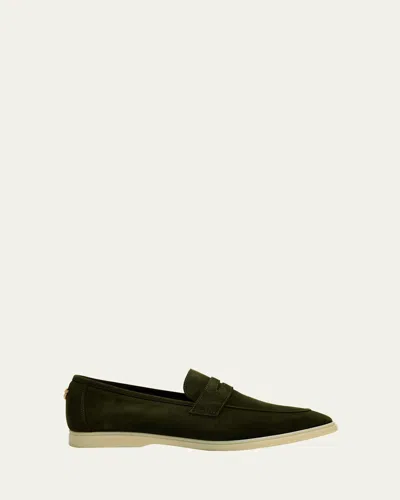BOUGEOTTE LOISIR GOMME SUEDE PENNY LOAFERS