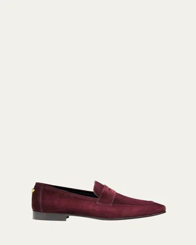 BOUGEOTTE SUEDE FLANEUR PENNY LOAFERS