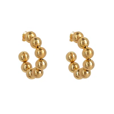 BOUNKIT WOMEN'S GOLD ALEXIS HOOPS