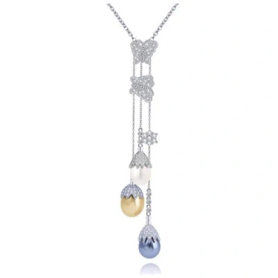 BOUTIQUE COLLECTION MADE USING SWAROVSKI CRYSTALS THE ALINE CULTURED PEARL NECKLACE S1