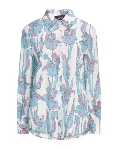 BOUTIQUE MOSCHINO BOUTIQUE MOSCHINO WOMAN SHIRT LIGHT BLUE SIZE 6 SILK
