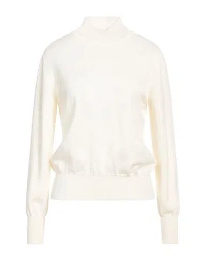 BOUTIQUE MOSCHINO BOUTIQUE MOSCHINO WOMAN TURTLENECK CREAM SIZE 8 VIRGIN WOOL