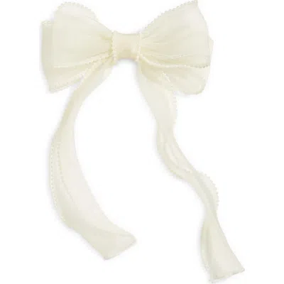 BP. BP. FAUX PEARL TRIM CHIFFON BOW BARRETTE