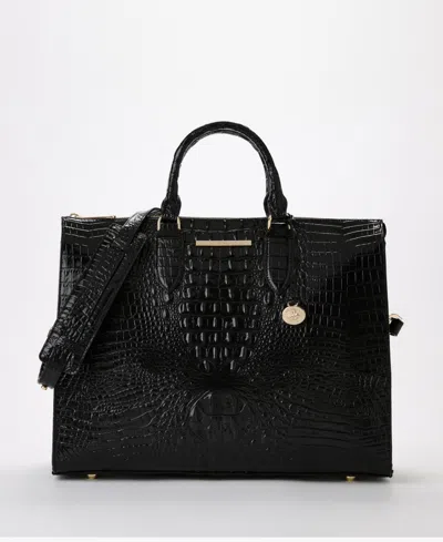 BRAHMIN LARGE LEATHER BUSINESS TOTE