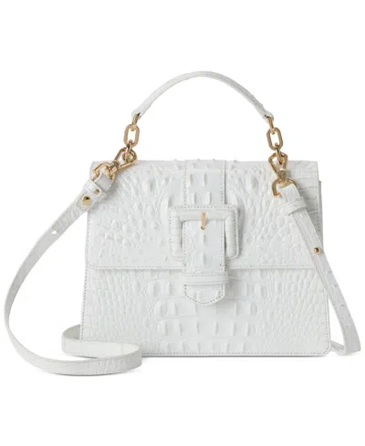 BRAHMIN SMALL HALLIE MELBOURNE LEATHER SATCHEL