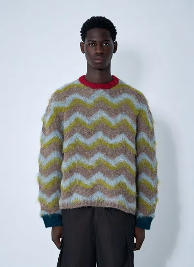 BRAIN DEAD ZIZ-ZAG SWEATER