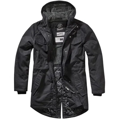 BRANDIT BRANDIT MARSH LAKE PARKA REISEN WARM POLIZEI SICHERHEIT VINTAGE JACKE SCHWARZ