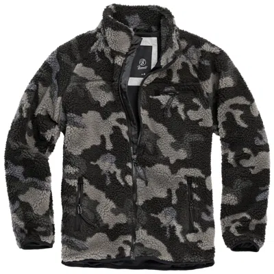 BRANDIT BRANDIT TEDDYFLEECE JACKE MODISCH FLAUSCHIGE WARM HERREN STRASSENMODE DARK CAMO