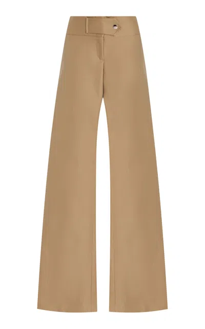 BRANDON MAXWELL THE WINIFRED LOW RISE COTTON PANTS