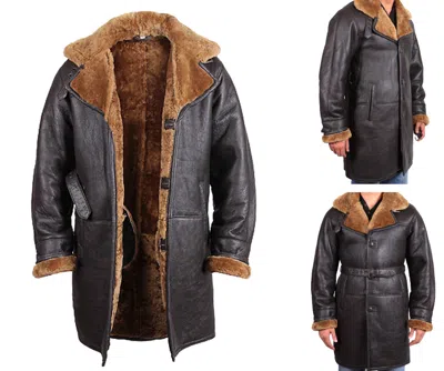 BRANDSLOCK BRANDSLOCK HERREN LEDER JACKE BLAZER ECHTES SCHAFSFELL B3 FLIEGEND