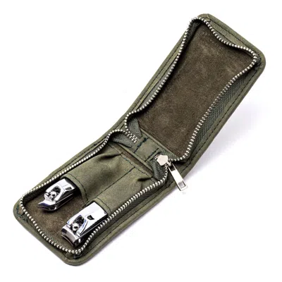 BREED DAGGER 2-PIECE STAINLESS-STEEL GROOMING KIT - GREEN