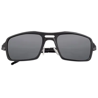 BREED MEN'S ORPHEUS POLARIZED ALUMINUM RECTANGULAR SUNGLASSES - BLACK