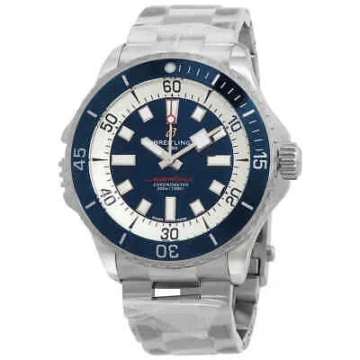 BREITLING BREITLING SUPEROCEAN AUTOMATIC CHRONOMETER BLUE DIAL MEN'S WATCH A17378E71C1A1