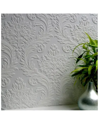 BREWSTER BREWSTER HIGH TRAD PAINTABLE TEXTURED VINYL WALLPAPER
