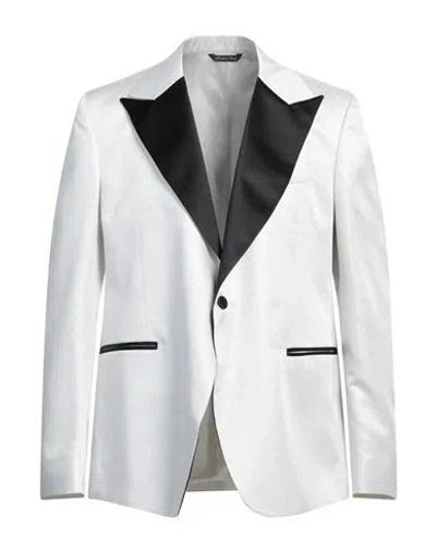 BRIAN DALES BRIAN DALES MAN BLAZER WHITE SIZE 46 ACETATE, POLYESTER, POLYAMIDE