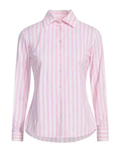 BRIAN DALES BRIAN DALES WOMAN SHIRT PINK SIZE 8 POLYAMIDE, ELASTANE