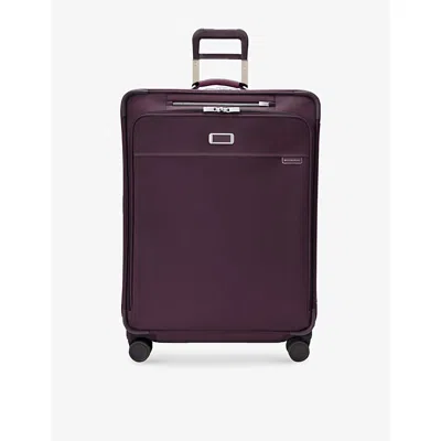 BRIGGS & RILEY PLUM BASELINE SOFT SHELL 4-WHEEL EXPANDABLE SUITCASE 73.7CM