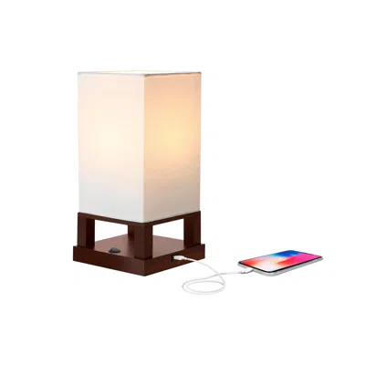 BRIGHTECH MAXWELL LED TABLE LAMP WITH USB CHARGING PORTS