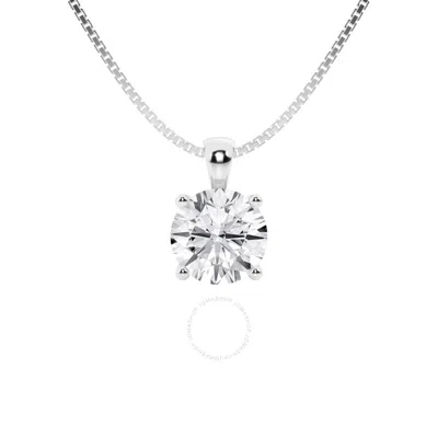 BRILLIANT DIAMOND BRILLIANT DIAMOND 14KT WHITE GOLD 1.50 CARAT LAB GROWN DIAMOND PENDANT NECKLACE FOR WOMEN