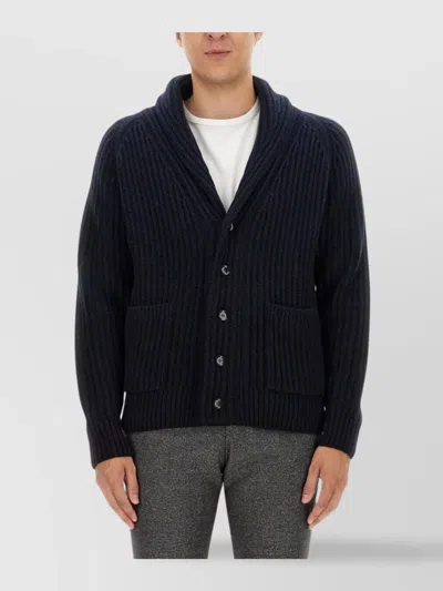 BRIONI CASHMERE SHAWL COLLAR CARDIGAN