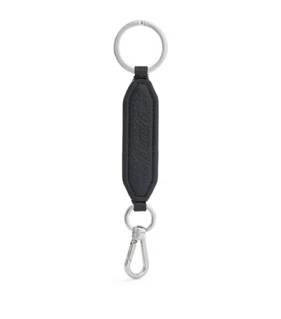 BRIONI GRAINED LEATHER KEY HOLDER