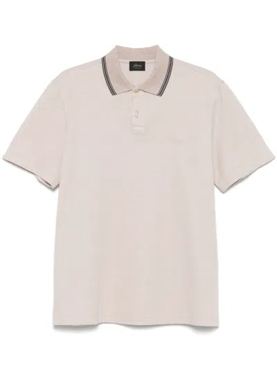 BRIONI LOGO-EMBROIDERED POLO SHIRT