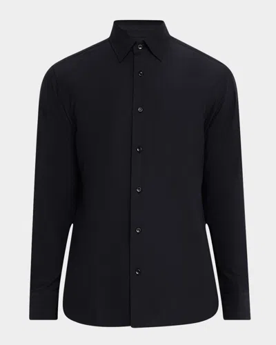 BRIONI MEN'S COTTON TONAL STRIPE SPORT SHIRT