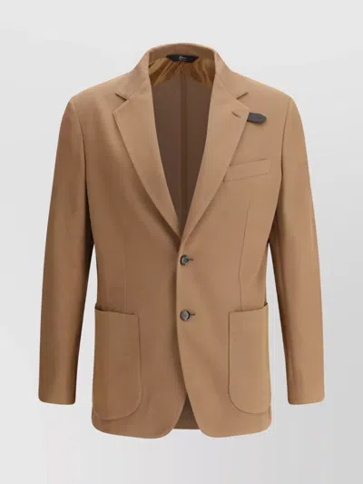 BRIONI STRUCTURED JERSEY BLAZER SINGLE BREASTED