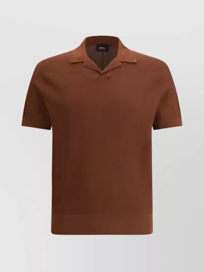 BRIONI STRUCTURED KNIT POLO SHIRT