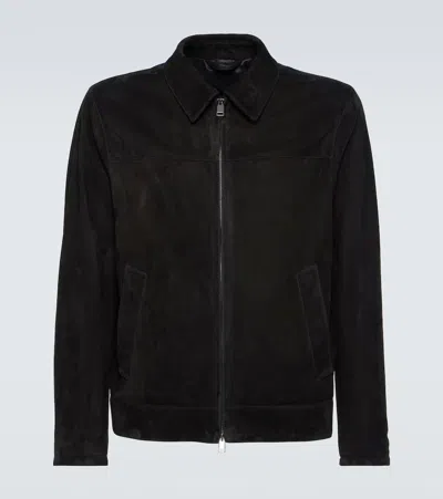 BRIONI SUEDE BLOUSON JACKET