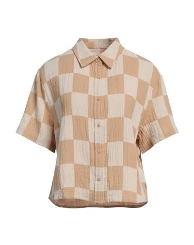 BRIXTON BRIXTON WOMAN SHIRT SAND SIZE S COTTON