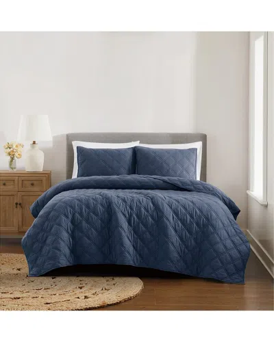 BROOKLYN LOOM BROOKLYN LOOM DIAMOND WASHED COTTON QUILT SET