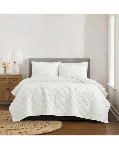 BROOKLYN LOOM BROOKLYN LOOM DIAMOND WASHED COTTON QUILT SET