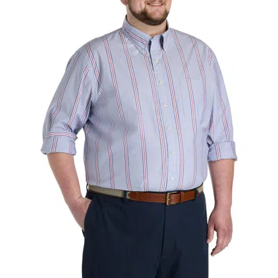 BROOKS BROTHERS BROOKS BROTHERS BIG & TALL  MULTI-STRIPED OXFORD FRIDAY SPORT SHIRT