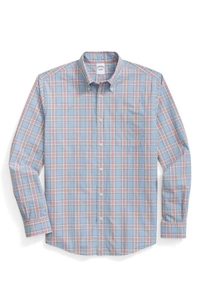 BROOKS BROTHERS BROOKS BROTHERS FRIDAY REGULAR FIT PLAID COTTON POPLIN BUTTON-DOWN SHIRT