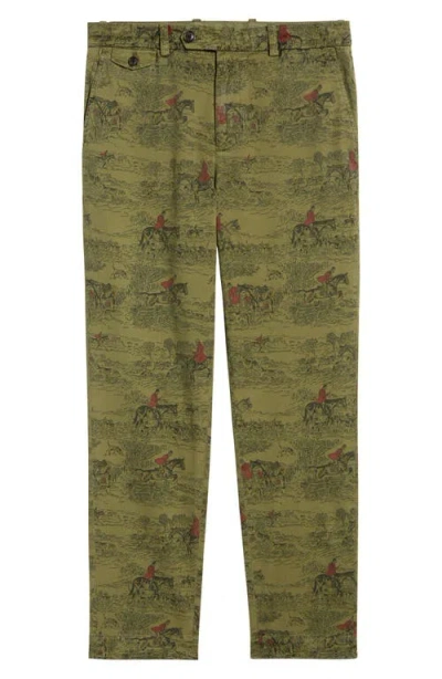 BROOKS BROTHERS BROOKS BROTHERS HERITAGE PRINT FLAT FRONT STRETCH COTTON CHINOS