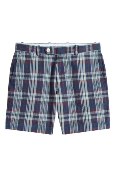 BROOKS BROTHERS BROOKS BROTHERS PLAID FLAT FRONT COTTON SEERSUCKER SHORTS
