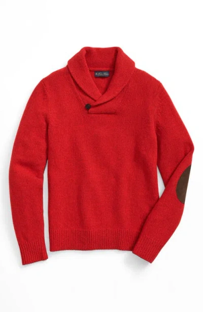 BROOKS BROTHERS BROOKS BROTHERS WOOL SHAWL COLLAR SWEATER