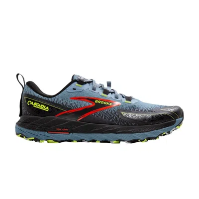 BROOKS BROOKS CASCADIA 18 'CITADEL EBONY LIME' | BLUE | MEN'S SIZE 8.5