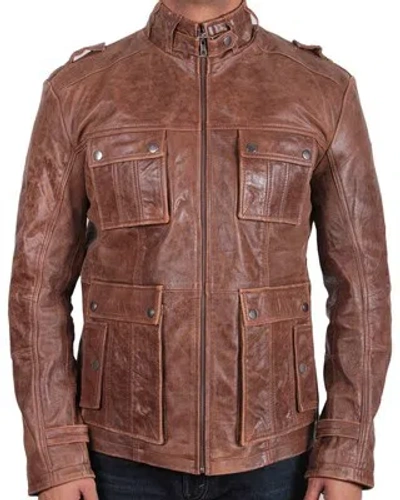 BROWN MENS DISTRESSED LEATHER BIKER JACKETS | MENS BROWN DISTRESSED LEATHER JACKETS
