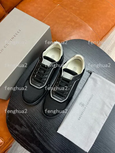 BRUNELLO CUCINELLI 2024 CASUAL SNEAKERS LEATHER BREATHABLE SPORTS MEN'S SHOES BRUNELLOCUCINELLI