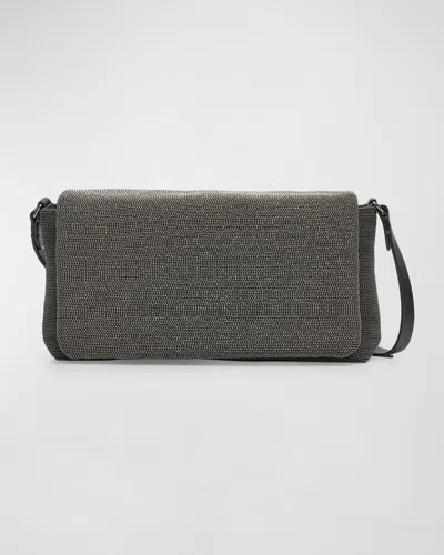 BRUNELLO CUCINELLI ALLOVER MONILI CONVERTIBLE CLUTCH BAG