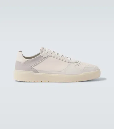 BRUNELLO CUCINELLI BASKET SUEDE AND LEATHER SNEAKERS