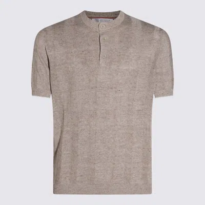 BRUNELLO CUCINELLI BEIGE COTTON KNITWEAR