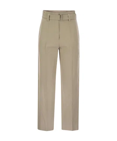 BRUNELLO CUCINELLI BRUNELLO CUCINELLI HIGH-WAIST BELTED TROUSERS