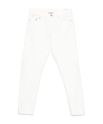 BRUNELLO CUCINELLI BRUNELLO CUCINELLI GARMENT-DYED ICONIC FIT FIVE-POCKET TROUSERS