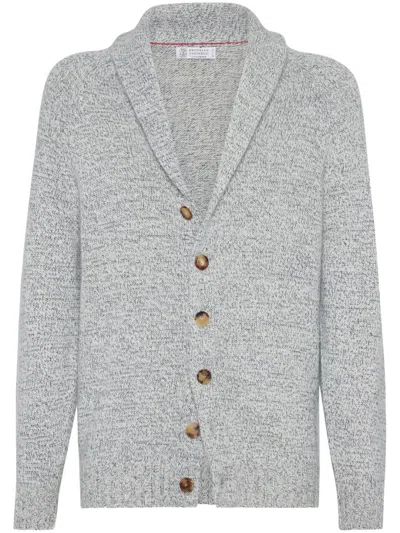 BRUNELLO CUCINELLI BUTTON-UP CASHMERE CARDIGAN